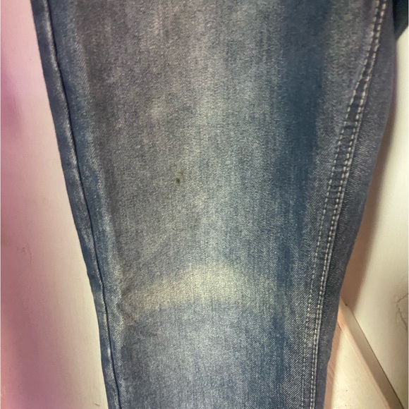 Pd & C denim Mens medium wash distressed blue jeans 36 x 32 men’s straight leg - Picture 2 of 9